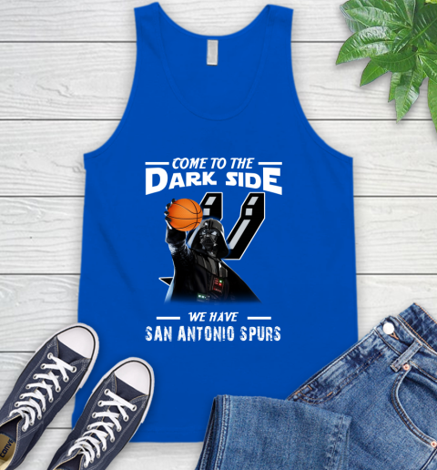 NBA Come To The Dark Side We Have San Antonio Spurs Star Wars Darth Vader Basketball Tank Top 4