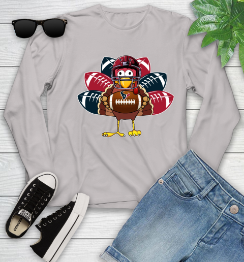 Houston Texans Turkey Thanksgiving Day Youth Long Sleeve 12