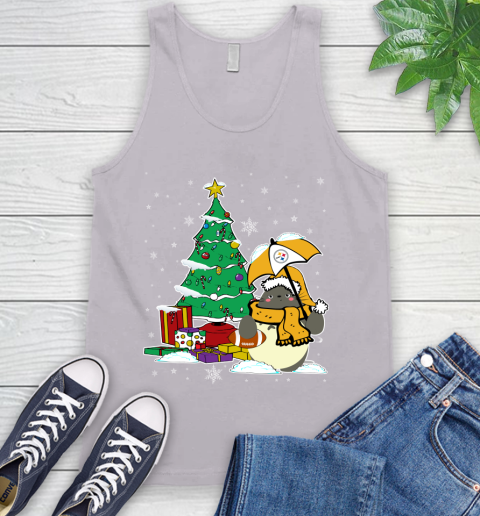 Pittsburgh Steelers NFL Football Cute Tonari No Totoro Christmas Sports Tank Top 3