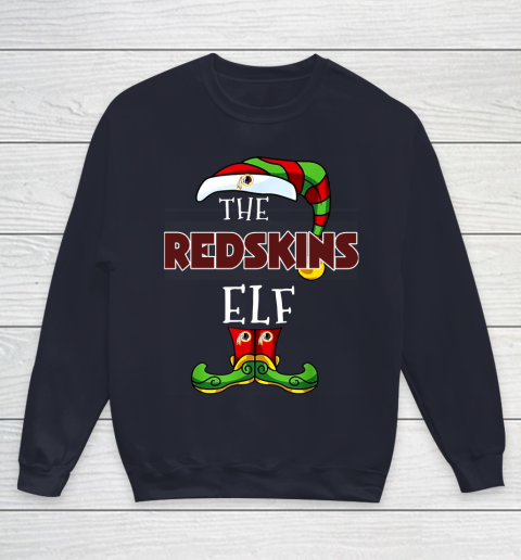 Washington Redskins Christmas ELF Funny NFL Youth Sweatshirt 2