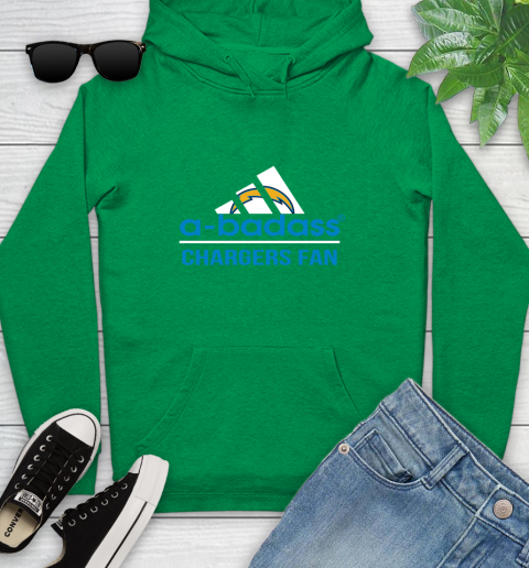 San Diego Chargers NFL Football A Badass Adidas Adoring Fan Sports Youth Hoodie 9