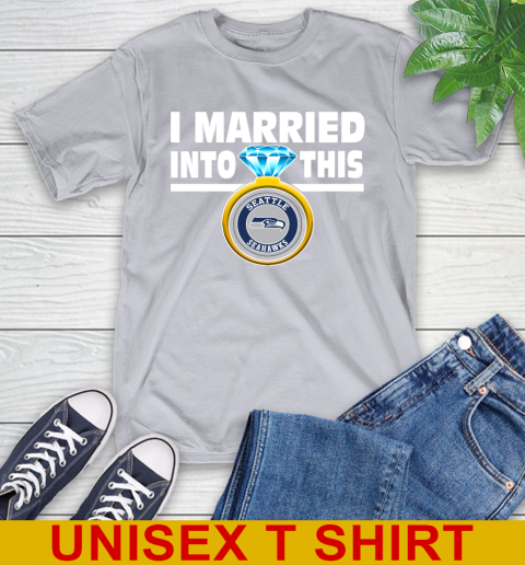 Seattle Seahawks NFL Football I Married Into This My Team Sports T-Shirt 5