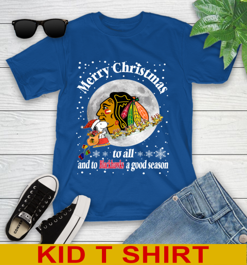 Chicago Blackhawks Merry Christmas To All And To Blackhawks A Good Season NHL Hockey Sports Youth T-Shirt 10