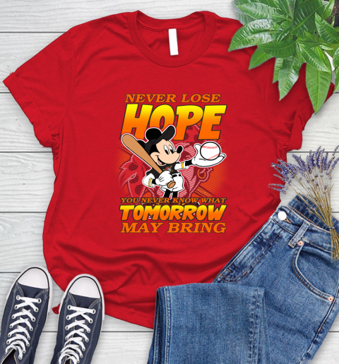 Pittsburgh Pirates MLB Baseball Mickey Disney Never Lose Hope Women's T-Shirt 13