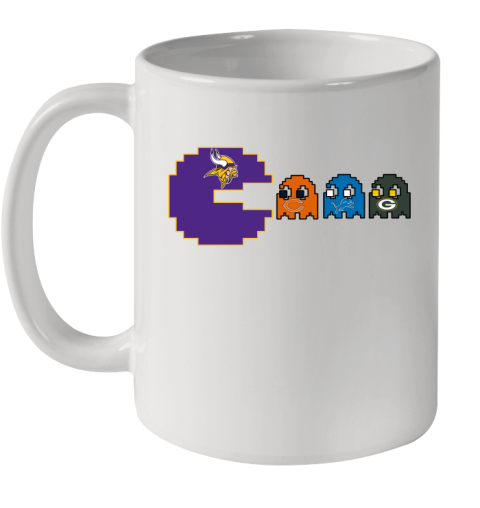 Minnesota Vikings NFL Football Pac Man Champion Ceramic Mug 11oz