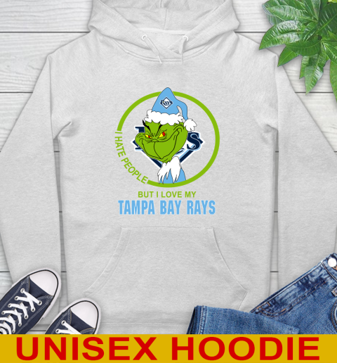 Tampa Bay Rays MLB Christmas Grinch I Hate People But I Love My Favorite Baseball Team Hoodie
