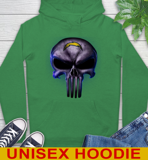 Los Angeles Chargers NFL Football Punisher Skull Sports Hoodie 8