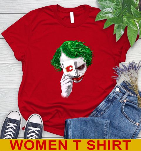 Calgary Flames NHL Hockey Joker Card Shirt Women's T-Shirt 11