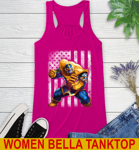 NHL Hockey New York Islanders Thanos Marvel American Flag Shirt Racerback Tank 6