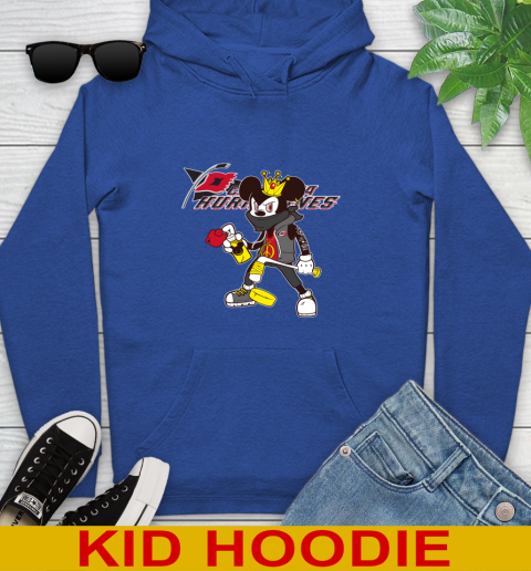 Carolina Hurricanes NHL Hockey Mickey Peace Sign Sports Youth Hoodie 10