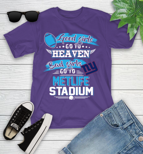 New York Giants NFL Bad Girls Go To Metlife Stadium Shirt Youth T-Shirt 3