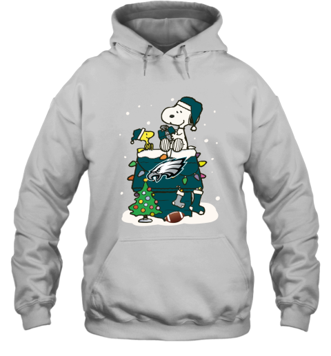 A Happy Christmas With Philadelphia Eagles Snoopy Hoodie