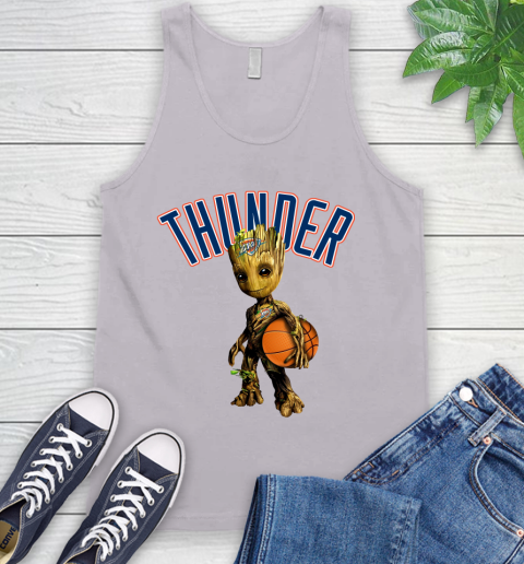 Oklahoma City Thunder NBA Basketball Groot Marvel Guardians Of The Galaxy Tank Top - Image 5