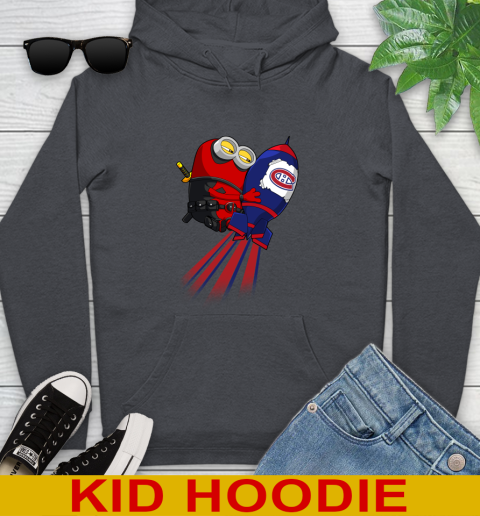 NHL Hockey Montreal Canadiens Deadpool Minion Marvel Shirt Youth Hoodie 9