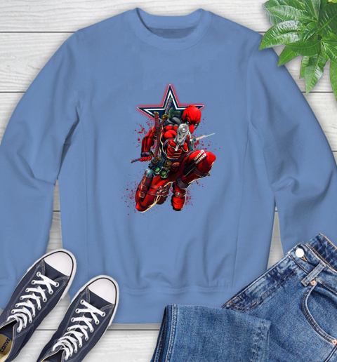 NFL Deadpool Marvel Comics Sports Football Dallas Cowboys Sweatshirt 11