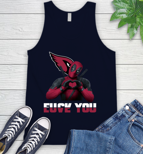 NHL Arizona Cardinals Deadpool Love You Fuck You Football Sports Tank Top 2
