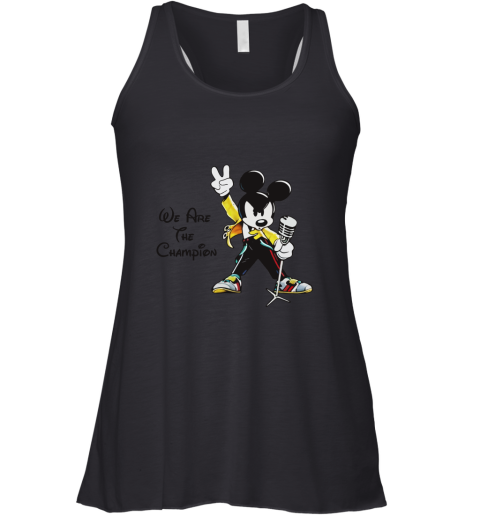 We Are The Champions Queen Mickey Freddie Mercury Racerback Tank