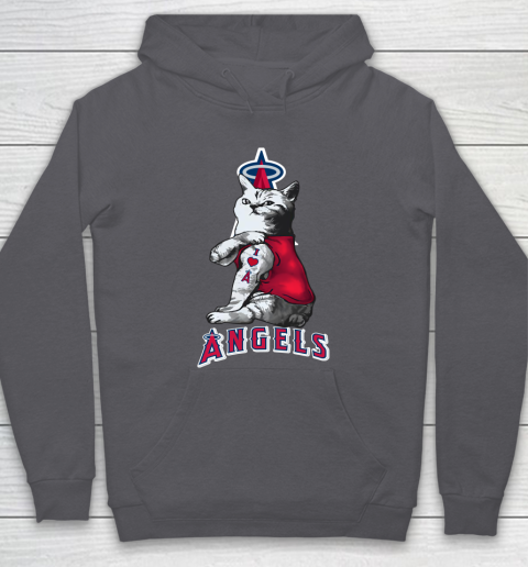 MLB Baseball My Cat Loves Los Angeles Angels Hoodie 4