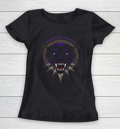 Marvel Black Panther Wakanda Forever Circle Graphic Women's T-Shirt