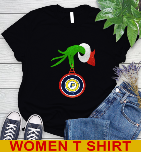 Indiana Pacers Grinch Merry Christmas NBA Basketball Women's T-Shirt 2