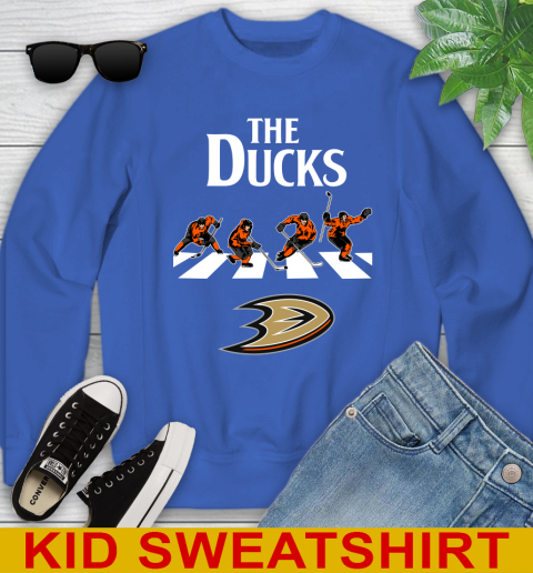 NHL Hockey Anaheim Ducks The Beatles Rock Band Shirt Youth Sweatshirt 6