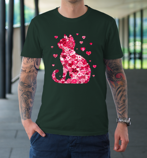 Funny Girls Cat Valentines Day Happy Meowentine's Day T-Shirt 3