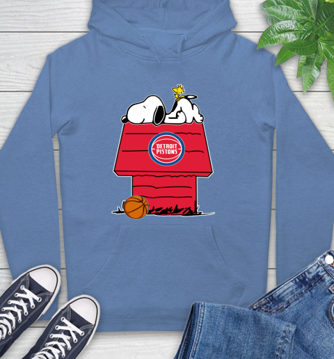 Detroit Pistons NBA Basketball Snoopy Woodstock The Peanuts Movie Hoodie 11