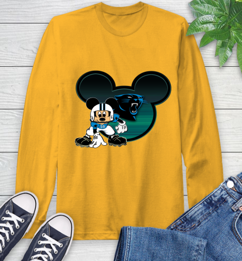 NFL Carolina Panthers Mickey Mouse Disney Football T Shirt Long Sleeve T-Shirt 3