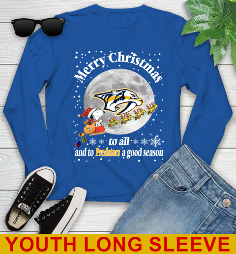 Nashville Predators Merry Christmas To All And To Predators A Good Season NHL Hockey Sports Youth Long Sleeve 10