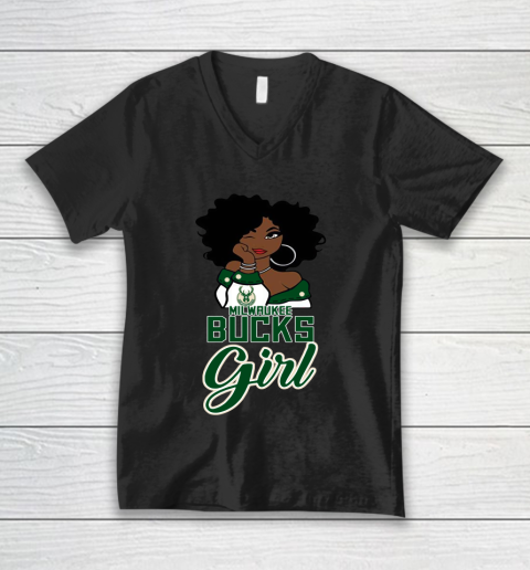 Milwaukee Bucks Girl NBA V-Neck T-Shirt