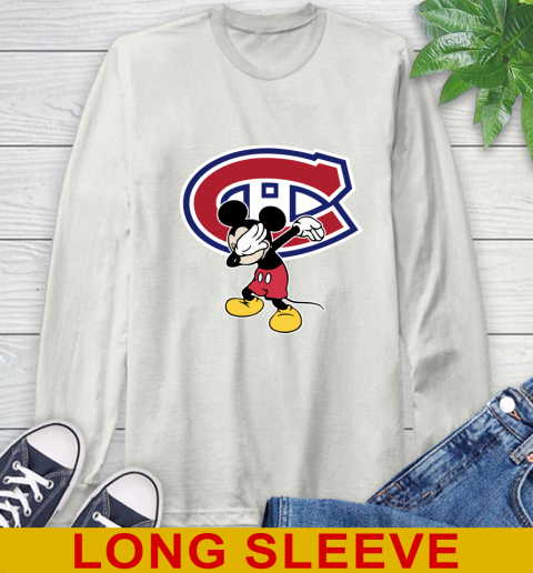 Montreal Canadiens NHL Hockey Dabbing Mickey Disney Sports Long Sleeve T-Shirt 12