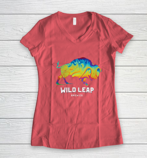 Wild Leap Alpha Abstraction Volume 2 Psychedelic Women's V-Neck T-Shirt 4