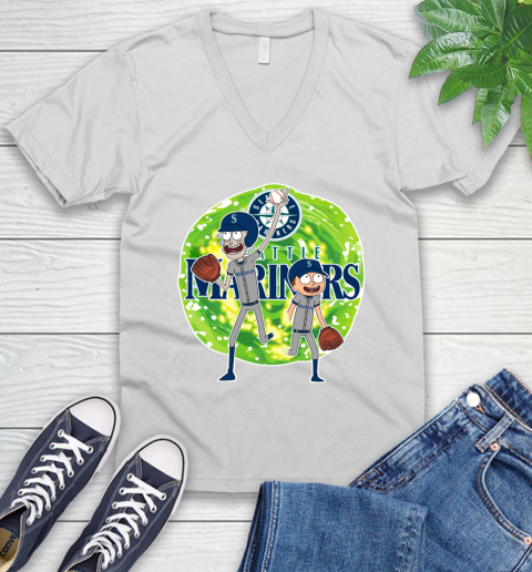 MLB Seattle Mariners Rick And Morty Baseball Sports V-Neck T-Shirt