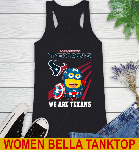 NFL Football Houston Texans Captain America Marvel Avengers Minion Shirt Racerback Tank