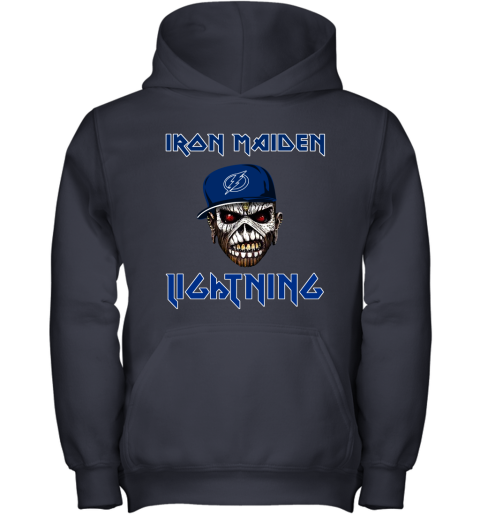 NHL Tampa Bay Lightning Iron Maiden Rock Band Music Hockey Sports mIZXsVtuq0r youth hoodie 43 95 151514 front navy