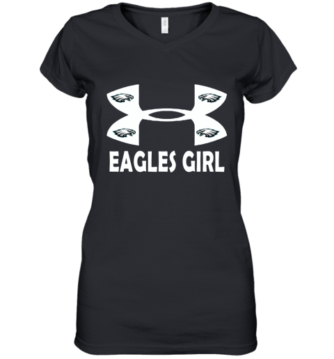 Af en toe Raak verstrikt slepen NFL Philadelphia Eagles Girl Under Armour Football Sports Women's V-Neck  T-Shirt -