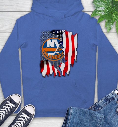 New York Islanders NHL Hockey American Flag Hoodie 9