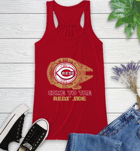 MLB Come To The Cincinnati Reds Side Star Wars Baseball Sports Racerback Tank 5