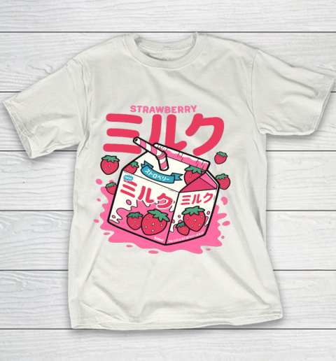 Japanese Strawberry Milk Straw  Kawaii Cute Youth T-Shirt
