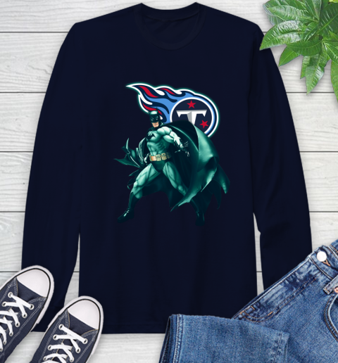 NFL Batman Football Sports Tennessee Titans Long Sleeve T-Shirt 4