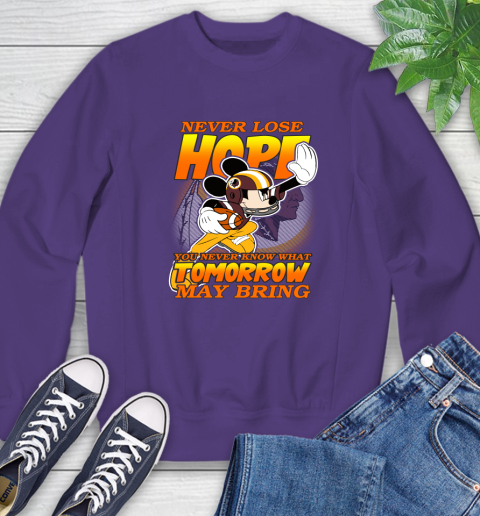 Washington Redskins NFL Football Mickey Disney Never Lose Hope Sweatshirt 4