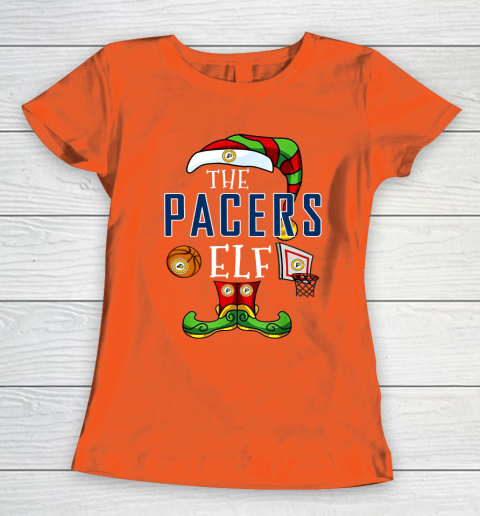 Indiana Pacers Christmas ELF Funny NBA Women's T-Shirt 3