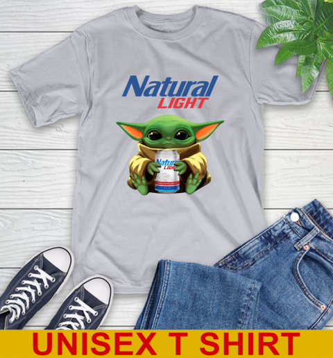 Star Wars Baby Yoda Hugs Natural Light Beer Shirt 6