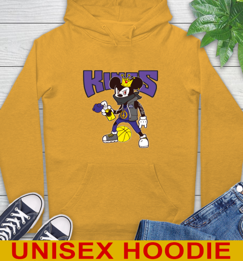 Sacramento Kings NBA Basketball Mickey Peace Sign Sports Hoodie 3