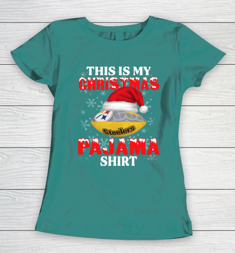 Pittsburgh Steelers This Is My Christmas Pajama Shirt NFL Women's T-Shirt 10