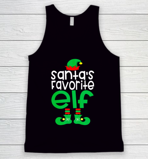 Christmas Santas Favorite Elf Funny Tank Top