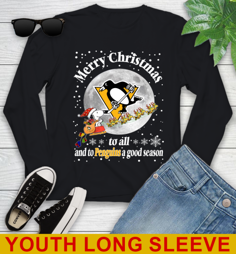 Pittsburgh Penguins Merry Christmas To All And To Penguins A Good Season NHL Hockey Sports Youth Long Sleeve