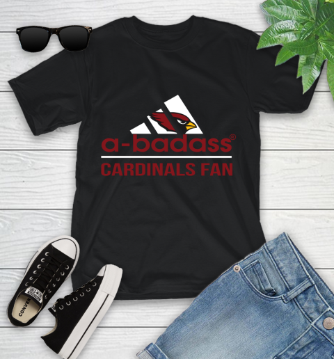 NFL A Badass Arizona Cardinals Fan Adidas Football Sports Youth T-Shirt