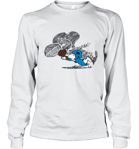 tf3e carolina panthers snoopy plays the football game long sleeve tee 14 front white