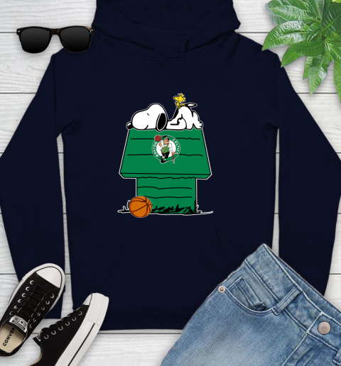 Boston Celtics NBA Basketball Snoopy Woodstock The Peanuts Movie Youth Hoodie 4